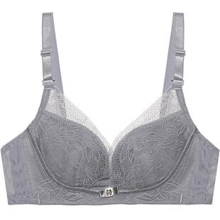 夏娃之秀内衣女小胸不空杯微聚拢软钢圈舒适蕾丝收副乳承托文胸