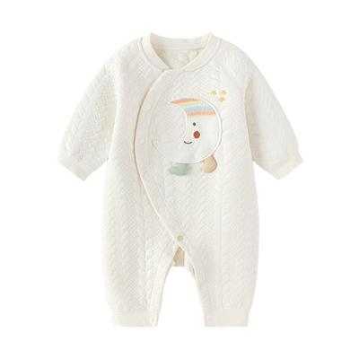 babylove婴儿连体衣秋冬季薄夹棉哈衣爬服宝宝棉莫加厚保暖衣服