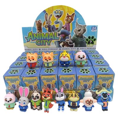 24盒疯狂动物城盲盒公仔挂件手办洞洞乐儿童抽奖礼品学生奖励礼物