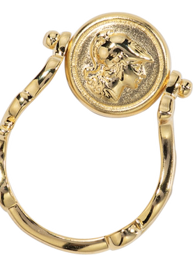 JCJ时装珠宝雅典娜金币双面戒指