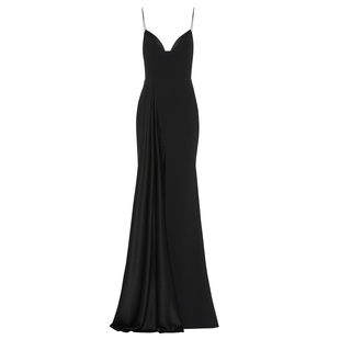 晚礼服吊带2024新款气场女王派对名媛酒会主持走秀红毯连衣裙显瘦