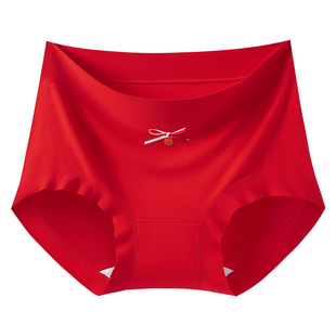 芬腾本命年红色内裤女士莫代尔2026新款结婚无痕女生大码三角短裤
