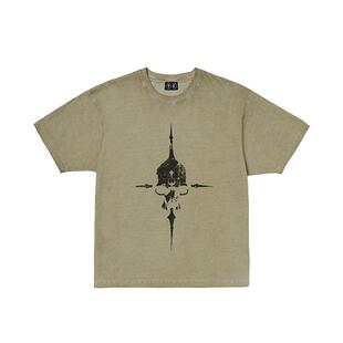 THUG CLUB Peace T-Shirt Desert沙色黑色做旧基础印花短袖T恤
