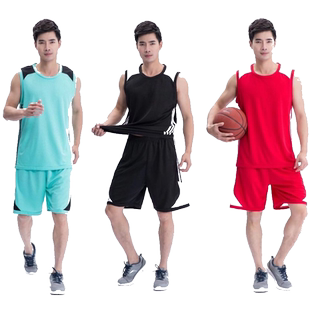 无袖篮球服套装球衣儿童男篮球服定制跑步运动服短裤速干吸汗夏季