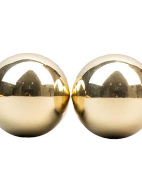 黄铜健身球解压圆球铜球摆件保健球创意实心手球送礼黄铜实心球