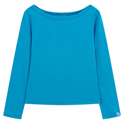 riverstone plus 船领基础款九分袖T恤女百搭正肩修身显瘦打底衫