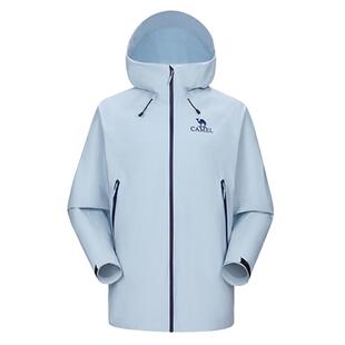 [远山蓝]骆驼户外冲锋衣女2026春夏新款轻量化硬壳防水外套登山服