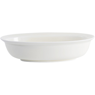 择学家 定白釉 景德镇高温瓷中式鱼盘家用椭圆盘乔迁送礼餐具组合