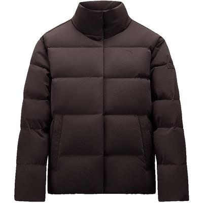 安踏面包羽绒服女立领短款外套