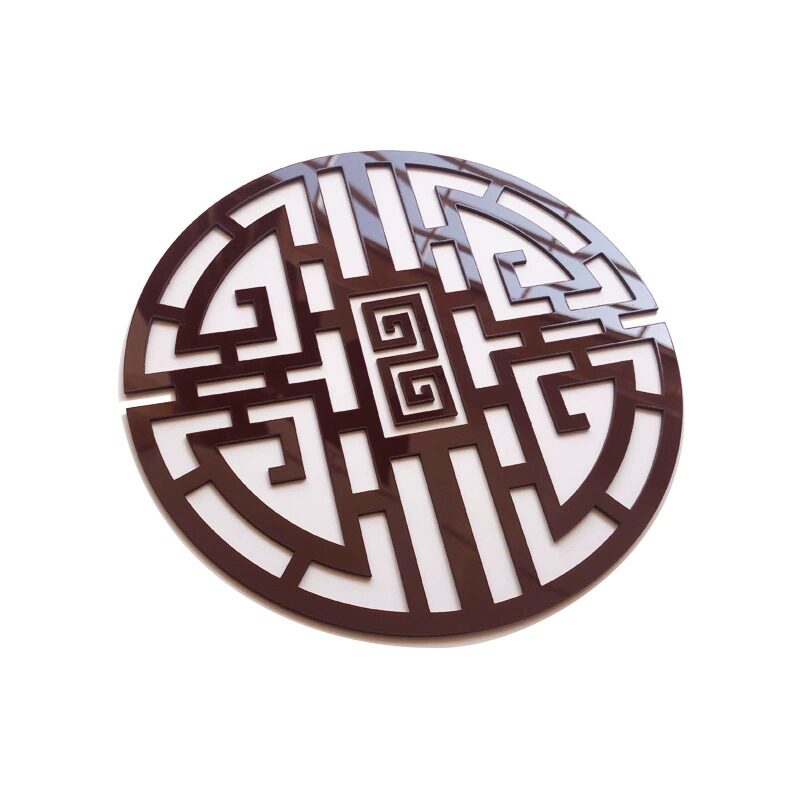 中国风中式圆形玻璃门客厅装饰