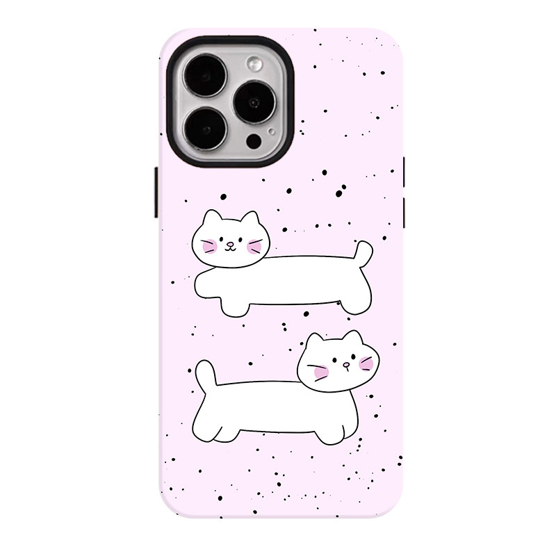 腮红线条小猫适用苹果17promax手机壳iphone16pro菲林磁吸支架个性华为P80小米15小众vivo防摔保护壳oppo卡通