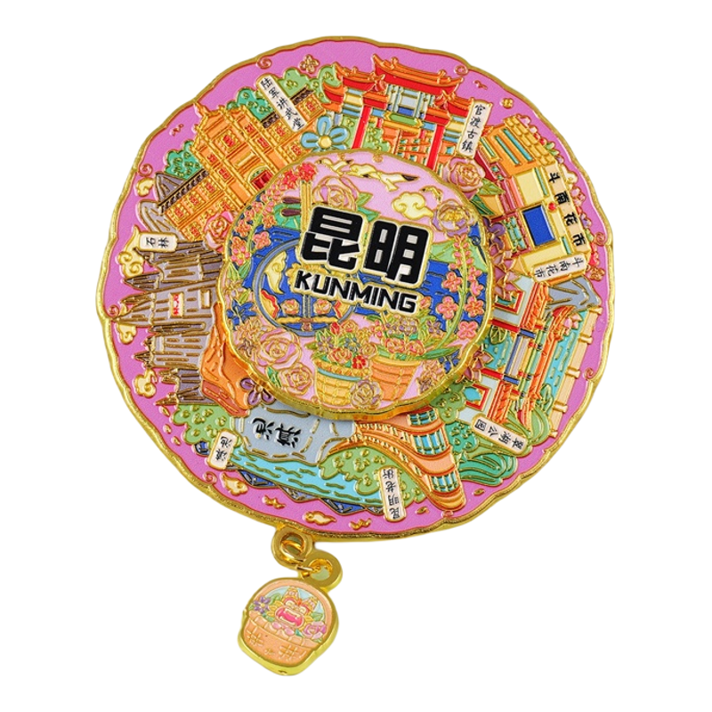 中国城市文创金属冰箱贴旅游纪念
