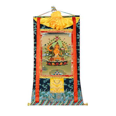 玄关装饰挂画手工装裱矿物唐卡