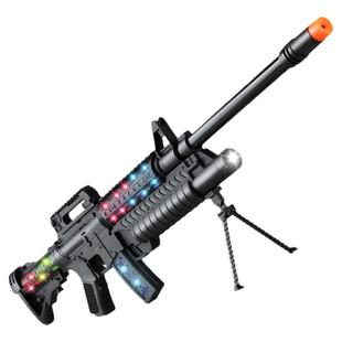 儿童宝宝幼儿电动玩具枪狙击枪投影枪声光音乐震动小男孩玩具模型