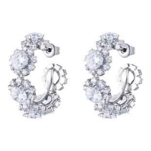 TWICE_MINA同款丨NothingButMini锆石花朵耳环女时尚简约原创设计