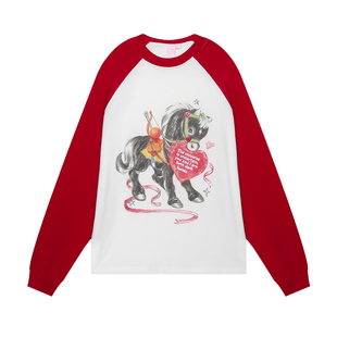 【穆祉丞同款】LALABOBO卫衣T恤26年春新原创撞色复古风保暖上衣