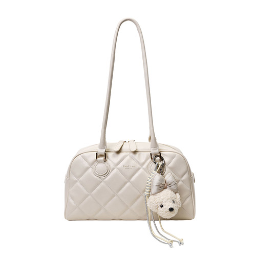 南风Chio2nd 花季时刻腋下包包女士2026新款菱格波士顿通勤单肩包