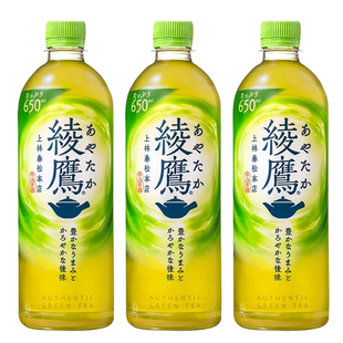 日本原装进口可口可乐绫鹰浓郁绿茶宇治抹茶饮料玉露茶650ml麒麟