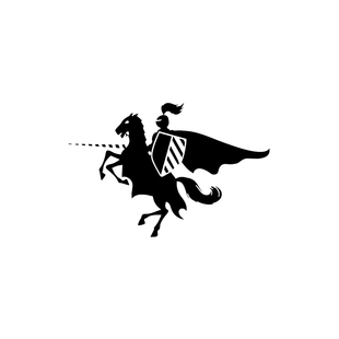 TLP镂空车贴 中世纪骑士十字军Knight盔甲骑兵战马防水行李箱贴纸