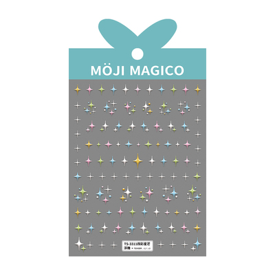 茉季中国美甲贴纸立体浮雕效果