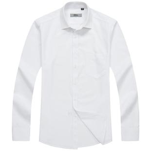 啄木鸟保暖衬衫男加绒加厚商务正装免烫宽松冬季厚款一体绒白衬衣