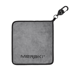MERAKI路亚专用钓鱼毛巾带挂扣加厚吸水擦手巾渔具垂钓用品抓鱼