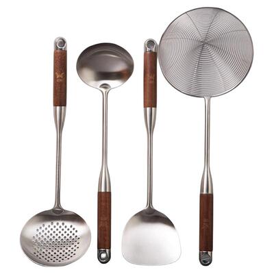 不锈钢锅铲套装加厚炒菜铲家用