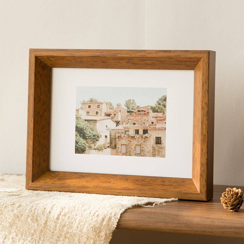 新品 北欧实木质相框ins简约风桌面摆件摆台6 7 8寸洗照片做成相