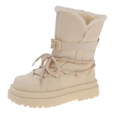 白色雪地靴女款2025冬季新款