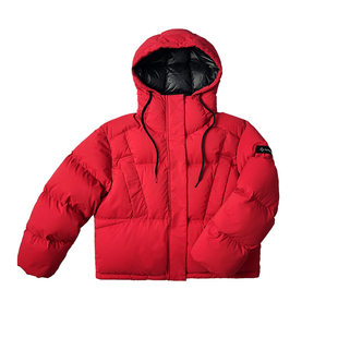 君羽户外鹅绒服女短款连帽羽绒服700蓬白鹅绒服女面包服外套038