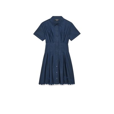 ks英式刺绣轻奢衬衫裙