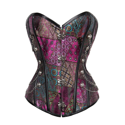 万圣节提花束腰马甲punkcorset