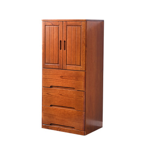 斗柜实木五斗橱50/60宽抽屉储物柜 带门隔层大容量宝宝衣物收纳柜