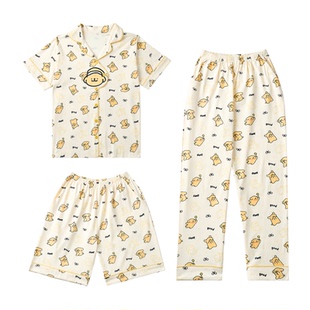言仓线条小狗凉感短袖睡衣新疆棉抗菌舒适家居服男女情侣生日礼物