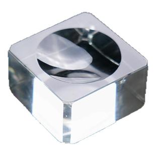 水晶球底座透明玻璃球摆件简约展示架球形方块收纳凹槽桌面底托