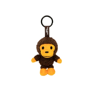 BABY MILO STORE配饰巧克力棕卷毛小猴挂件钥匙扣4588XXR