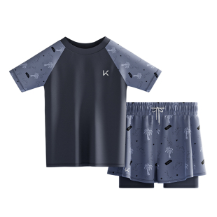 Keep胖童泳衣男童2026新款儿童游泳衣中大童青少年分体泳裤套装备