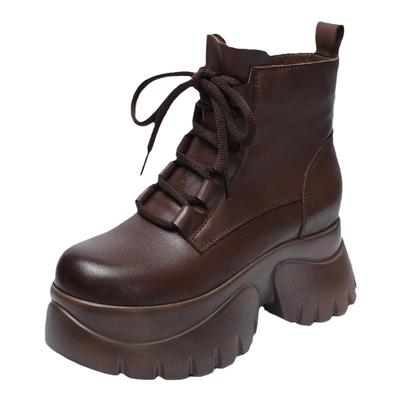 内增高新款马丁鞋小个子真皮女鞋