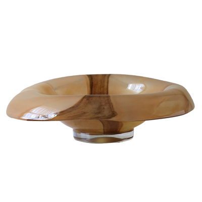 水果盘轻奢高端客厅茶几家用精致高颜值复古玻璃摆件中古风高级感