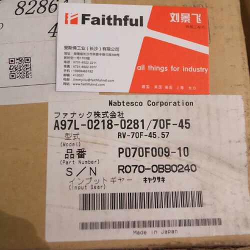 议价Fanuc A97L-0218-0281 发那科机器人齿轮箱 Nabtesco RV-70F-