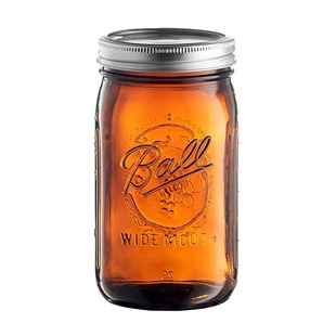 美国Ball Mason Jar斗草密封罐梅森罐玻璃梅森瓶棕色储物防紫外线