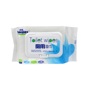 多奇湿厕纸厕用湿巾纸2包200片家庭装成人房事清洁护理擦屁屁湿巾