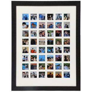 九宫格实木相框摆台照片定制diy48/情侣相片展示挂墙打印拼图纪念