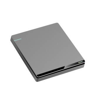 国际电工磨砂灰色家用双控开关面板86型暗装一开双联单开一灯二控