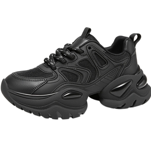 千百度厚底老爹鞋女款春秋气质增高网面鞋机能休闲透气运动鞋百搭