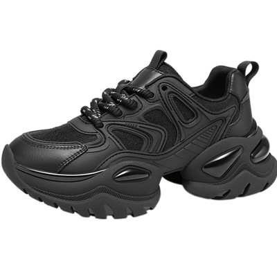 千百度厚底老爹鞋女款春秋气质增高网面鞋机能休闲透气运动鞋百搭