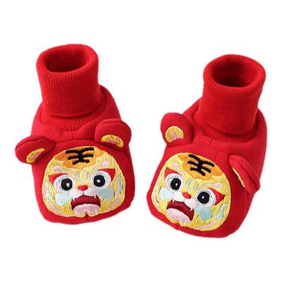 婧麒冬款婴儿软底袜鞋加绒加厚