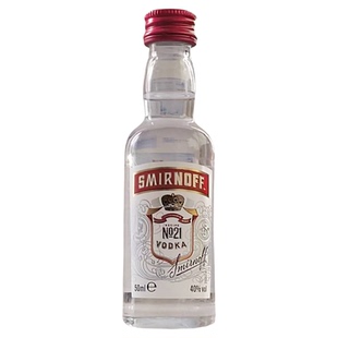 斯米诺伏特加 皇冠红牌原味鸡尾酒基酒英国进口洋酒SMIRNOFF 50ml