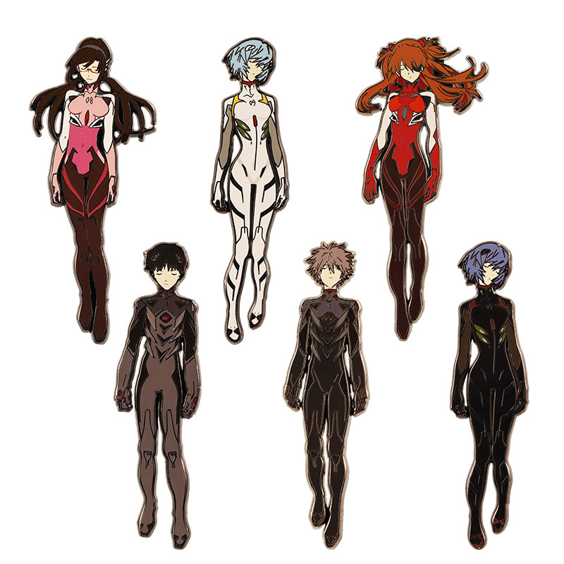 FooLii孚狸EVA新世纪福音战士悬浮仿珐琅金属徽章PIN胸针动漫周边