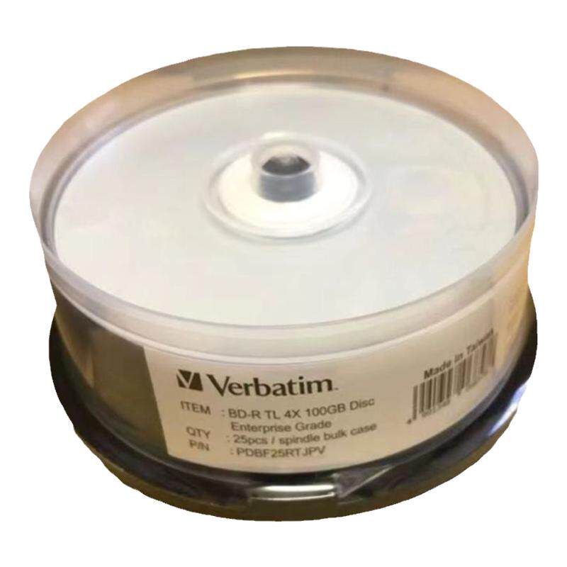 Verbatim威宝100GB档案级盘蓝光刻录盘可打印BD-R TL 空白蓝光盘